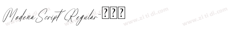 ModenaScript Regular字体转换